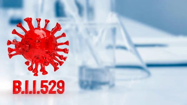赤ウイルスB 29医学や科学の概念3Dレンダリングのための新しいコロナウイルス — ストック写真