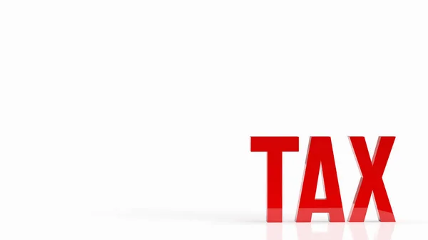 Rote Steuer Auf Weißem Hintergrund Für Geschäftskonzept Rendering — Stockfoto