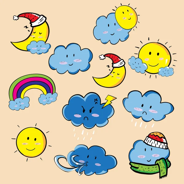 Cartoon Design Weather Vector Image — Stockvector