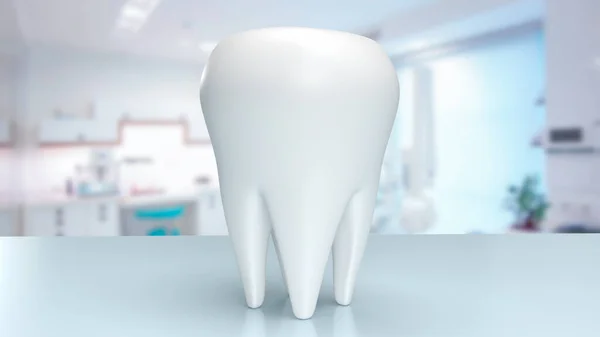 White Tooth Dentist Clinic Health Medical Concept Rendering — Stock Fotó