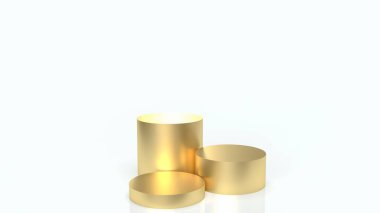 gold podium  on white background  for presentation  or business concept 3d rendering