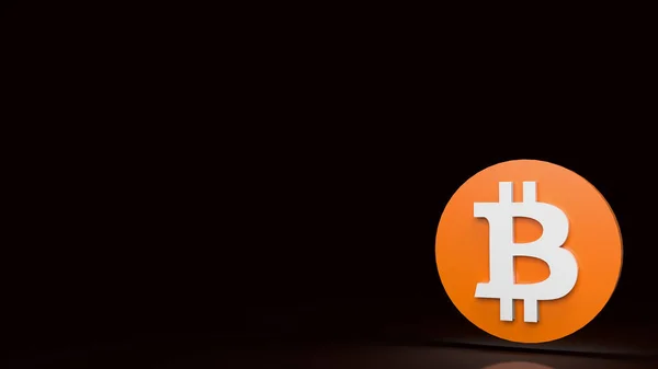 Şifreli Para Birimi Veya Konsepti Oluşturma Için Bitcoin Sembolü — Stok fotoğraf