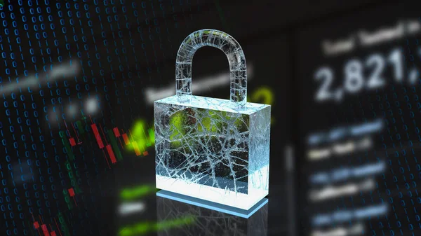 ana anahtar ya da iş arkaplan kavramına kilitlenme 3d oluşturma