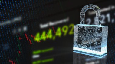 ana anahtar ya da iş arkaplan kavramına kilitlenme 3d oluşturma