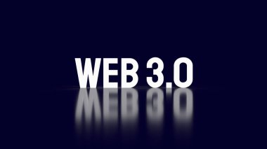 Teknoloji konsepti 3d oluşturma için Web 3.0 metin