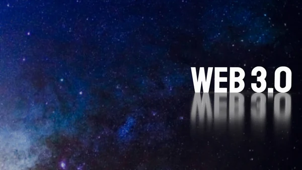 Teknoloji konsepti 3d oluşturma için Web 3.0 metin