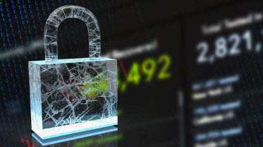 ana anahtar ya da iş arkaplan kavramına kilitlenme 3d oluşturma