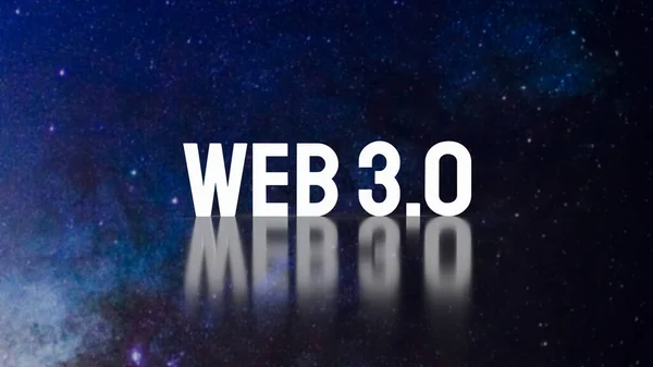 Teknoloji konsepti 3d oluşturma için Web 3.0 metin