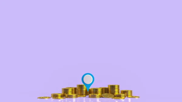Check Point Gold Coins Business Concept Rendering — Stock Photo, Image