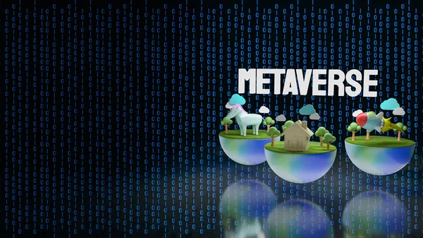 Metaverse Simulator Earth Technology Business Concept Rendering — Stock Photo, Image
