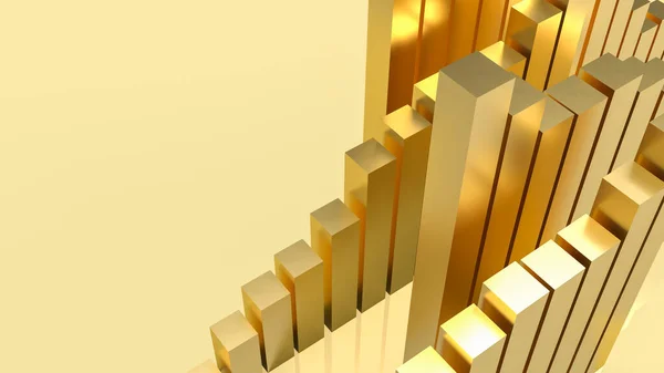 Gold Column Abstract Background Rendering — Stock Photo, Image