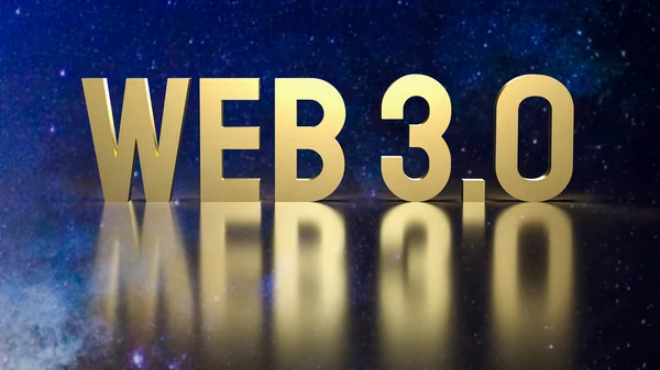 3D görüntüleme teknolojisi için altin metin Web 3.0 alan arkaplanı