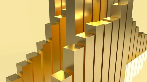 Gold Column Abstract Background Rendering — Stock Photo, Image