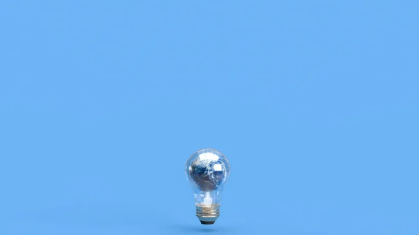 Earth Light Bulb Ecological Sci Concept Rendering — Stock Photo, Image