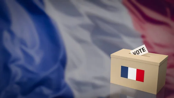 Box Stemkaart Voor Franse Presidentsverkiezingen Rendering — Stockfoto
