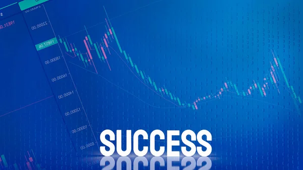 Succes Woord Gloeien Zakelijke Achtergrond Rendering — Stockfoto