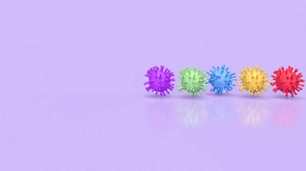 Virus Multicolor Para Sci Concepto Médico Renderizado —  Fotos de Stock