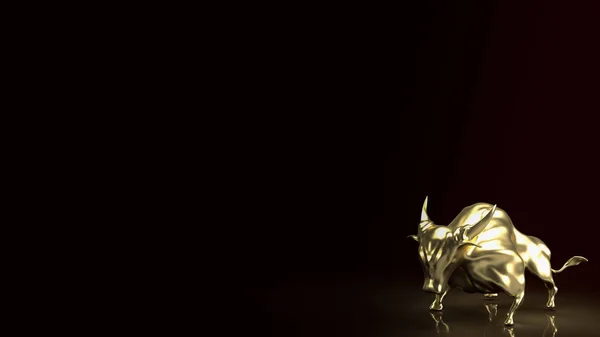 Золота Булка Чорному Фоні Бізнес Концепції Рендеринга — стокове фото