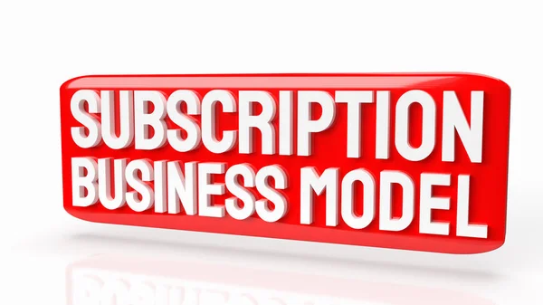 Subscription Business Model Word Business Concept Rendering — Foto Stock