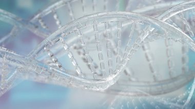 Eğitim veya bilim konsepti için DNA görüntüsü 3 boyutlu oluşturma