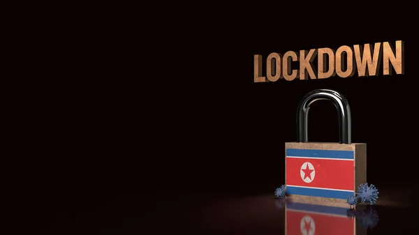 North Korea Master Key Virus Crisis Concept Rendering —  Fotos de Stock