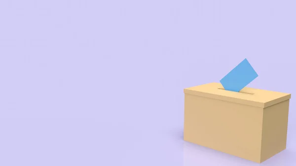 選挙のコンセプト3Dレンダリングのための投票箱 — ストック写真