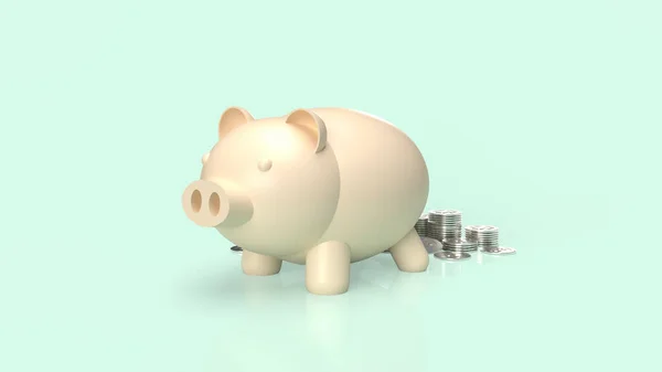 ビジネスや貯蓄のための貯金箱やコイン概念3Dレンダリング — ストック写真