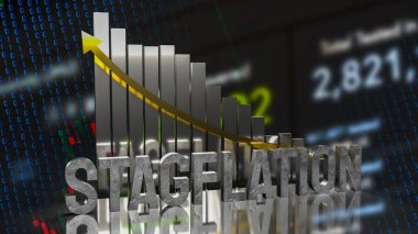 iş konsepti 3D oluşturma için listedeki durgunluk metni