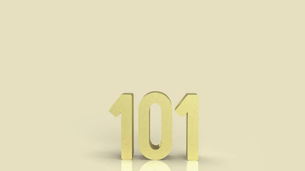 101 Zlaté Číslo Pro Začátečnický Koncept Vykreslování — Stock fotografie
