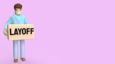 Man hold box konsepti 3D yorumlama için