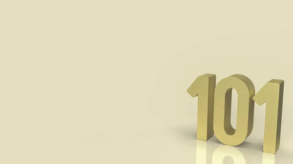 101 Gold Number Beginner Concept Rendering — Stock Photo, Image