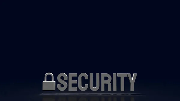 Lock Security Text Protection Concept Renderin — ストック写真