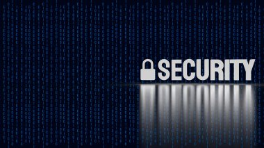 Kilit ve güvenlik metni koruma kavramı 3 boyutlu oluşturma için ışık üretiyor