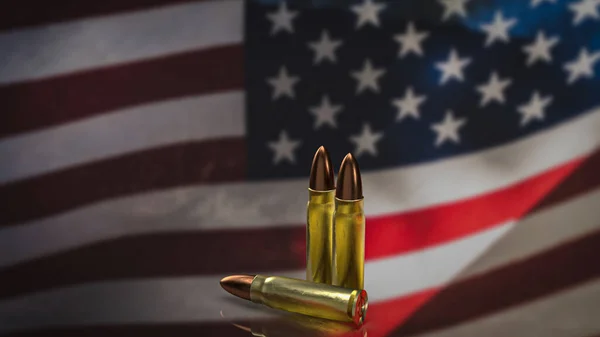 Bullet Usa Flag Law Crime Concept Rendering — Photo