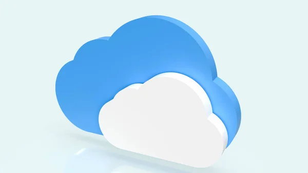 Felhő Kék Háttér Hozzá Vagy Technológiai Koncepció Renderelés — Stock Fotó