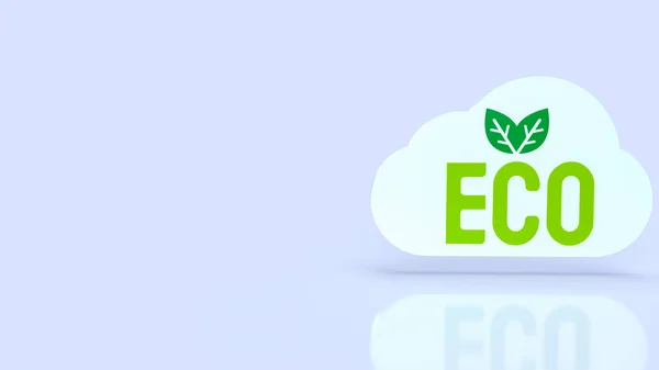 Cloud Eco Pour Écologie Concept Rendu — Photo