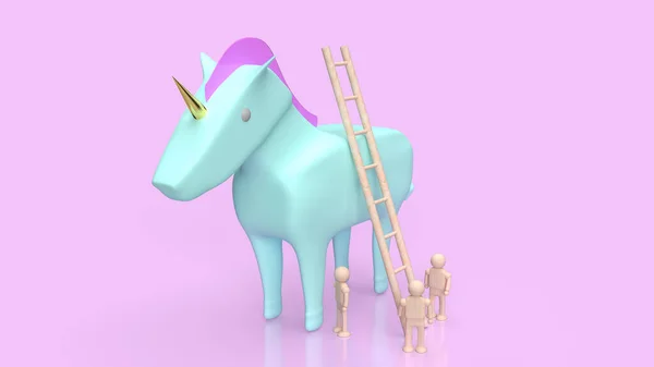 Unicorn Start Business Concept Rendering — Stock Photo, Image