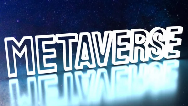 Metaverse Αυξάνεται Στο Χώρο Για Τις Επιχειρήσεις Την Τεχνολογία Έννοια — Φωτογραφία Αρχείου