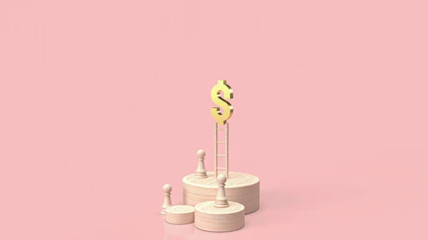 Gold Dollar Money Symbol Business Concept Rendering — Φωτογραφία Αρχείου