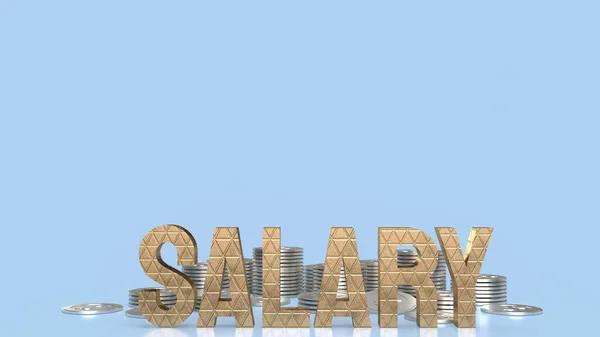 Salary Text Coins Business Concept Rendering —  Fotos de Stock