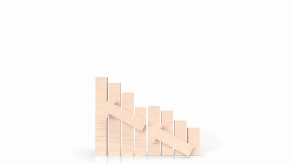 Wood Chart Business Concept Rendering — Foto de Stock