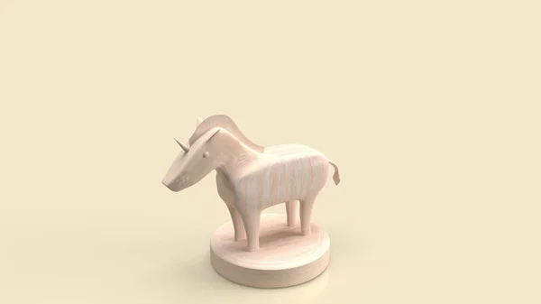 Wood Unicorn Start Business Concept Rendering — 스톡 사진