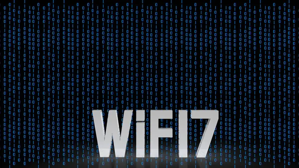 white text wifi 7 for internet or technology concept 3d rendering