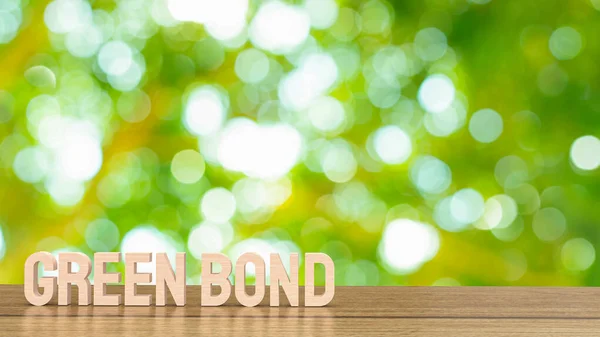 green bond text for eco and business concept 3d rendering
