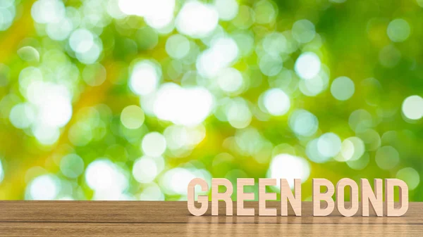 green bond text for eco and business concept 3d rendering