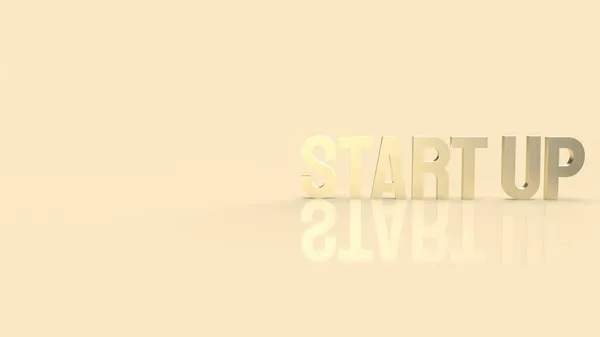 gold start up for business concept 3d rendering