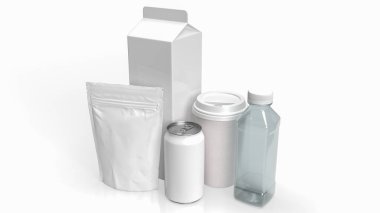 package on white background for eco concept 3d rendering