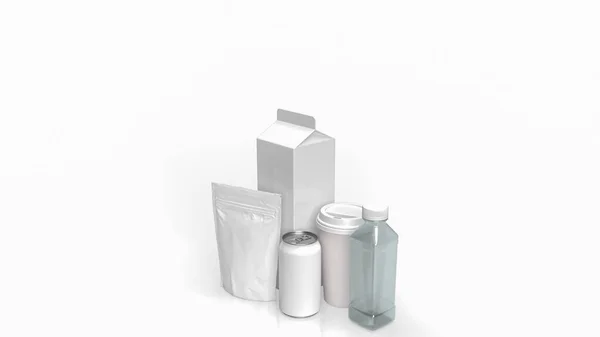 Package White Background Eco Concept Rendering — Foto Stock