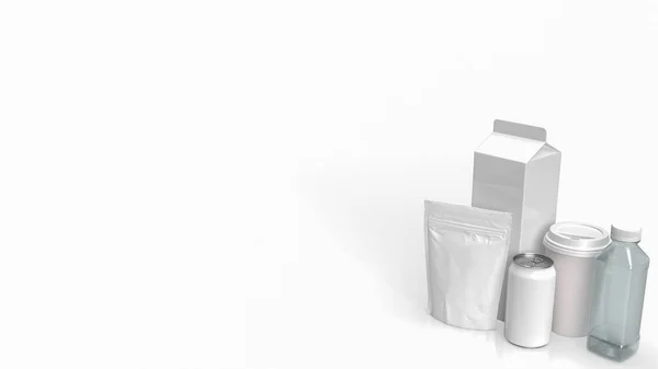 Package White Background Eco Concept Rendering — Foto Stock
