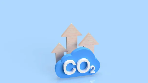 Co2 Nube Para Eco Ecología Concepto Renderizado —  Fotos de Stock